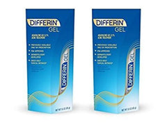 Differin Gel, paquete de dos unidades para el cuidado diario de la piel.