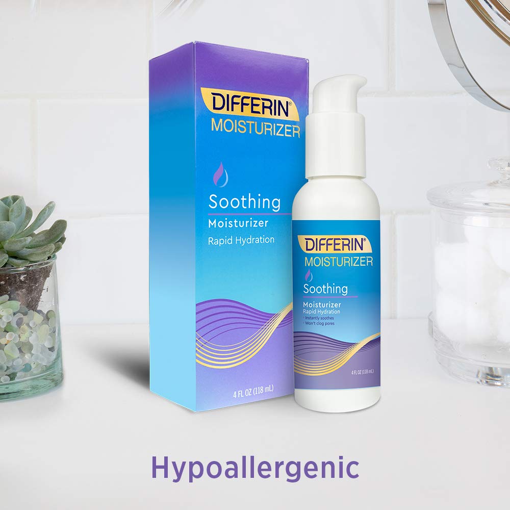 Differin hidratante para rostro y cuerpo, absorción rápida y suave.