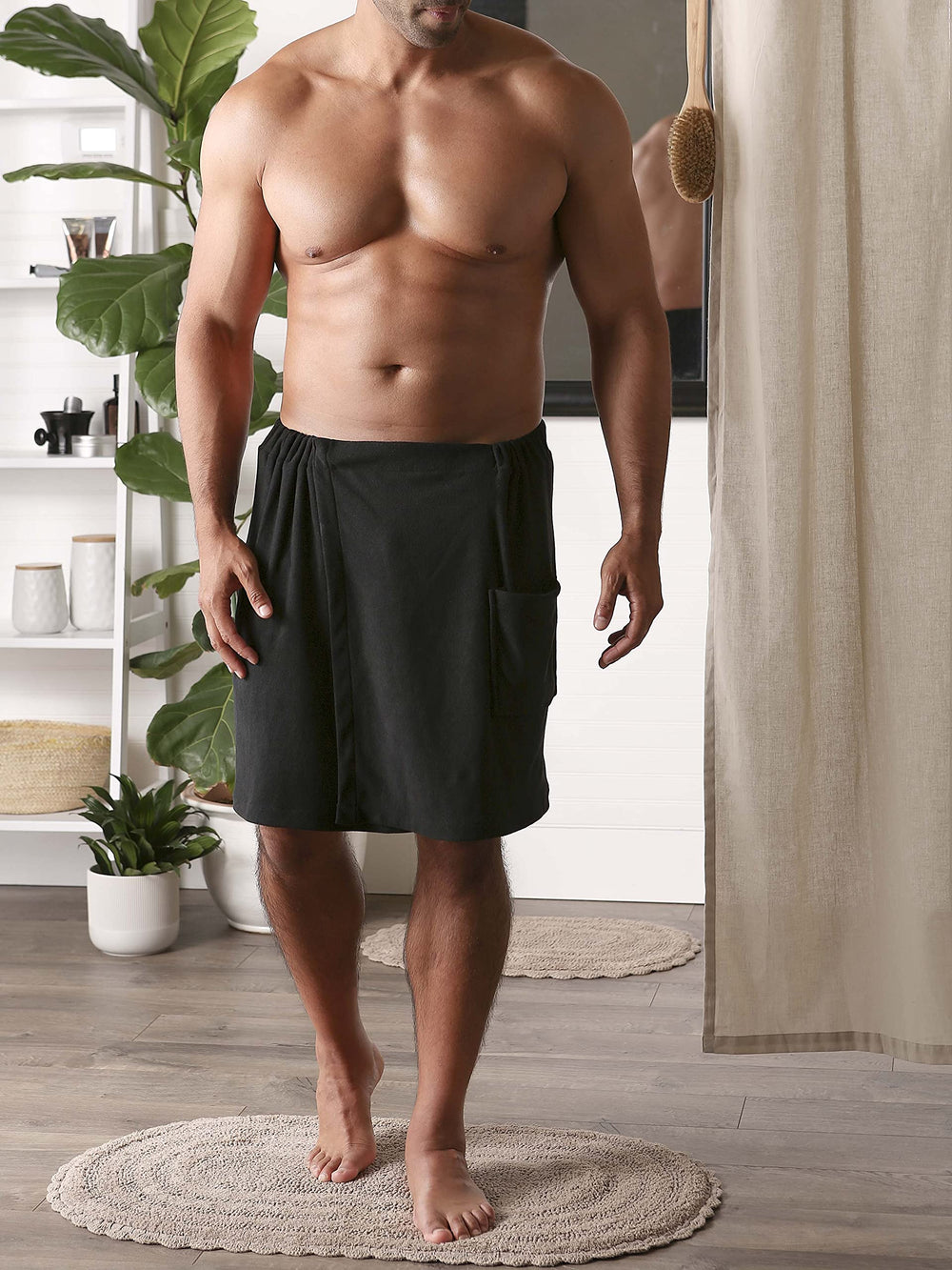 DII bata envolvente, tacto suave y absorbente para secar el cuerpo