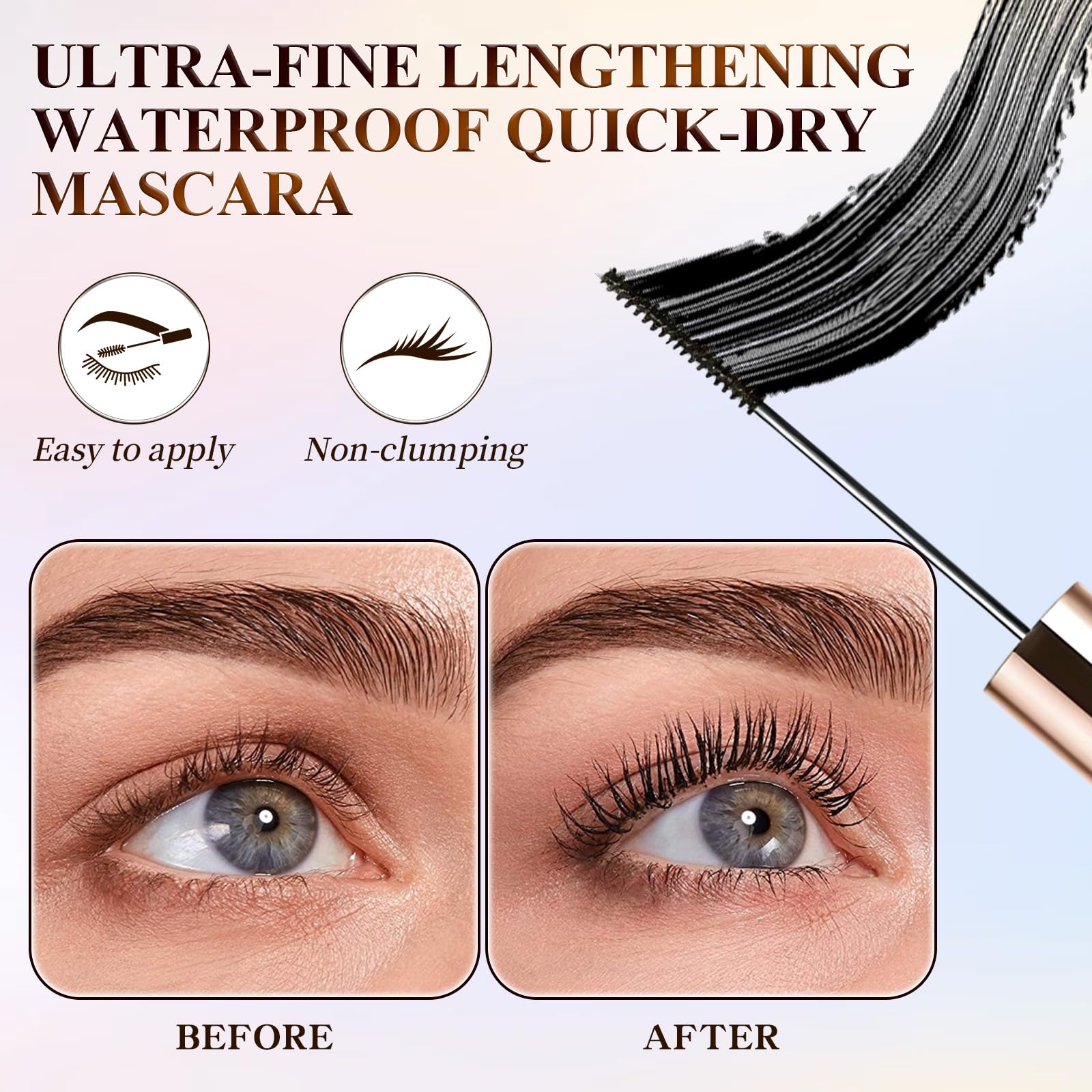 Diinou mascara 3D con efecto rizado para pestañas más voluminosas.