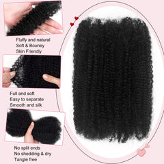 Dilekay Afro Kinkys Bulk 18 pulgadas rizos definidos para estilos duraderos