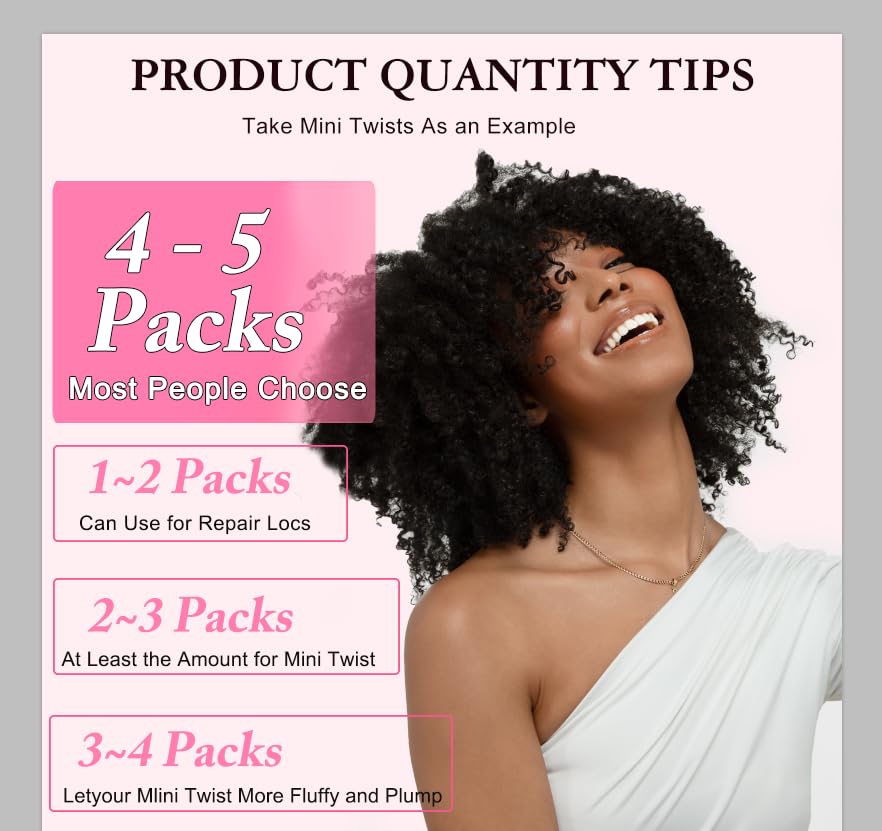 Dilekay Afro Kinkys Bulk cabello sin olor para uso cómodo