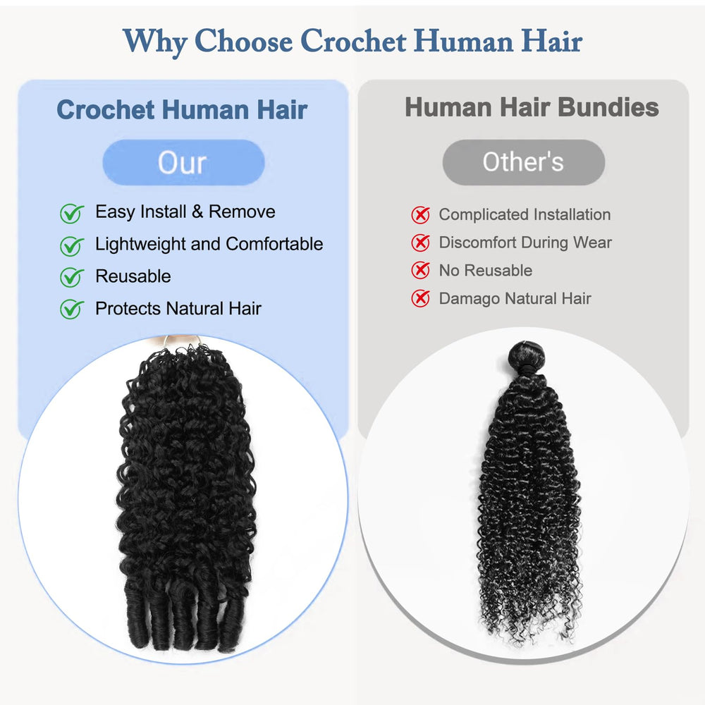 Dilekay crochet sin nudos invisible para colocación suave y discreta.
