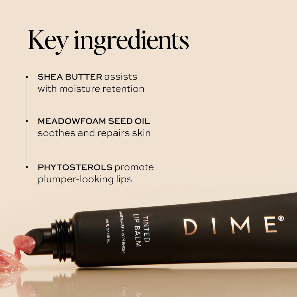 DIME Beauty Lip Balm Desert Rose, fórmula limpia para rutina diaria.