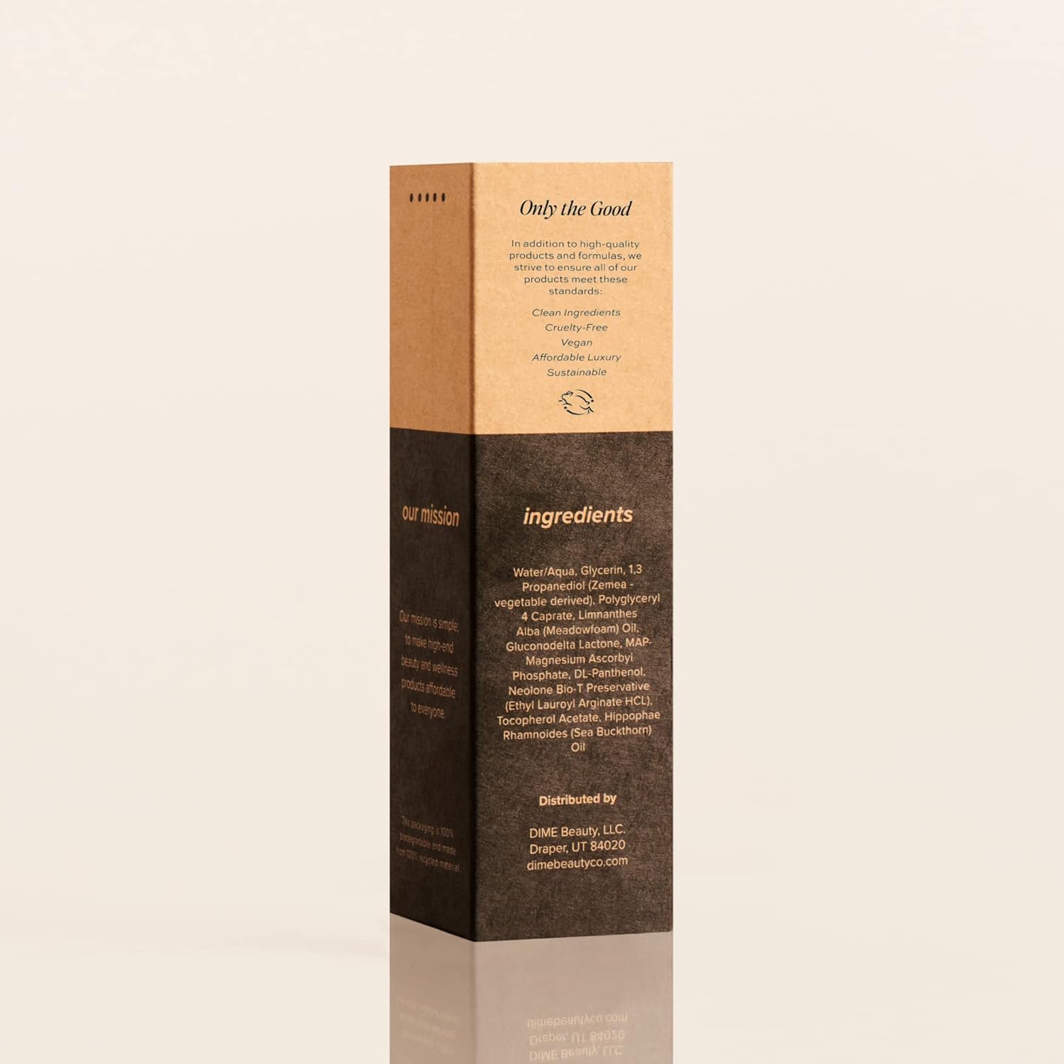 DIME Beauty experiencia sensorial: sensación fresca y aroma sutil.