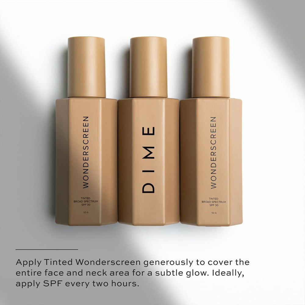 DIME Wonderscreen funciona debajo del maquillaje o solo, según la rutina