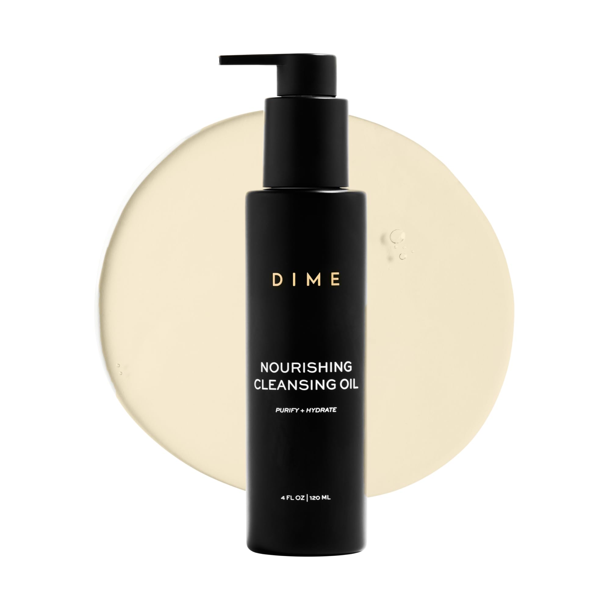 DIME, botella de aceite limpiador, facilita la limpieza facial y prepara la piel.