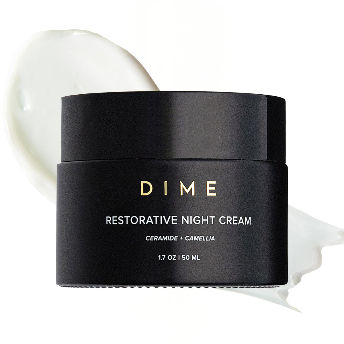 DIME crema nocturna restauradora en bote: hidrata toda la noche para una piel suave.