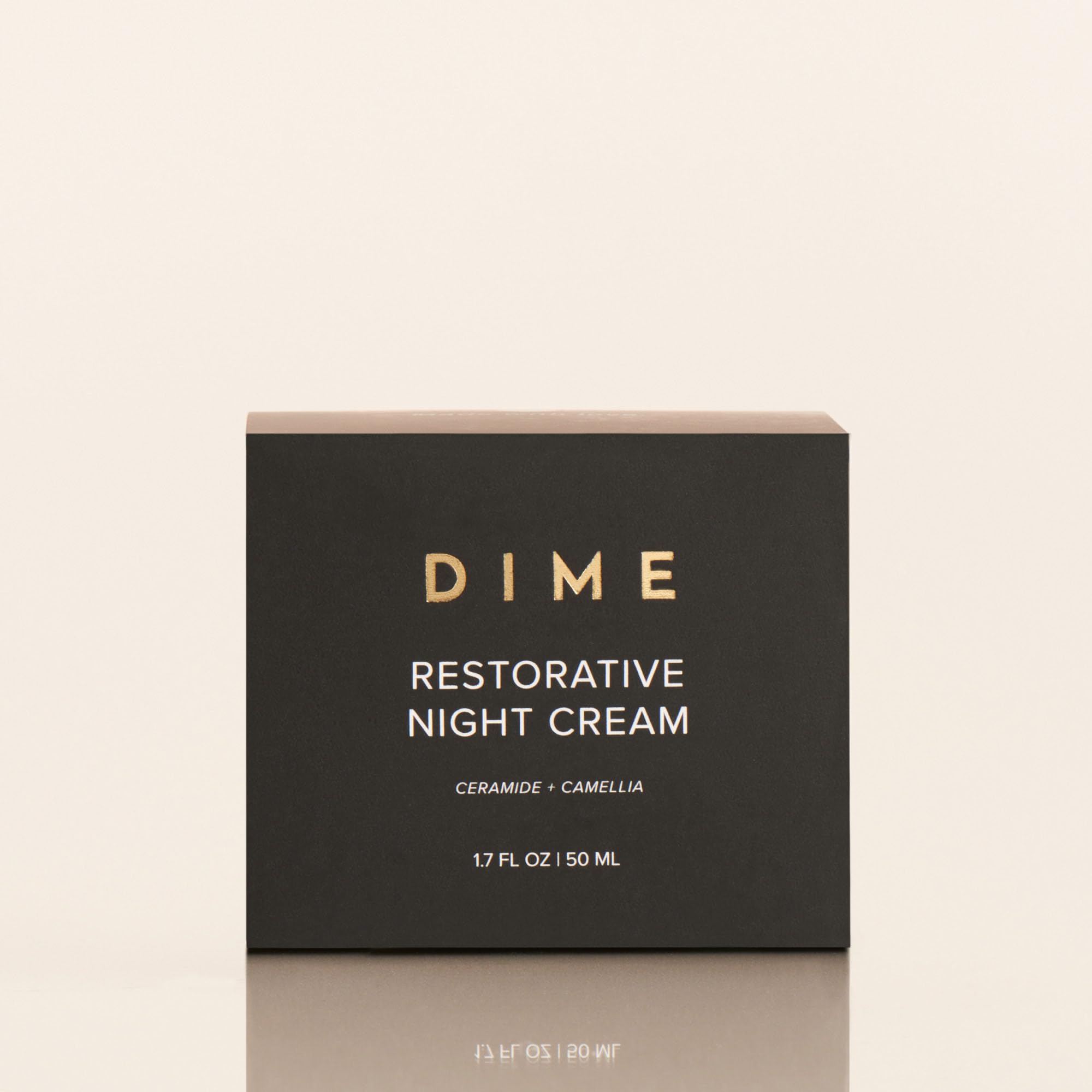 DIME crema nocturna con manteca de karité para piel suave al despertar.