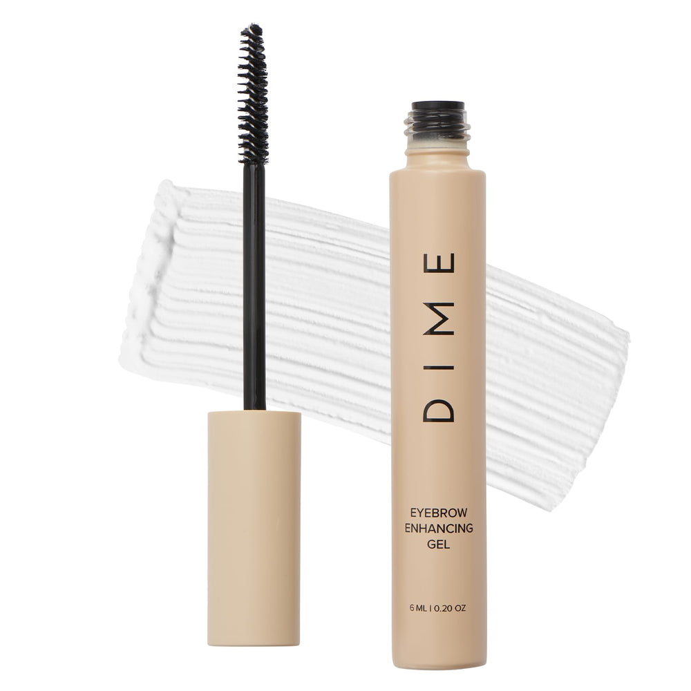 Gel para cejas transparente de DIME, aplicación suave para definición.
