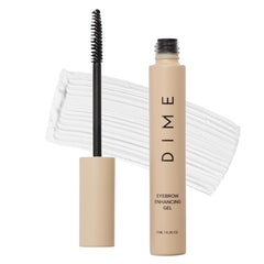 Gel para cejas transparente de DIME, aplicación suave para definición.