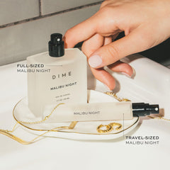DIME Malibu Night: nota base de vainilla, coco y musk para un final cremoso.