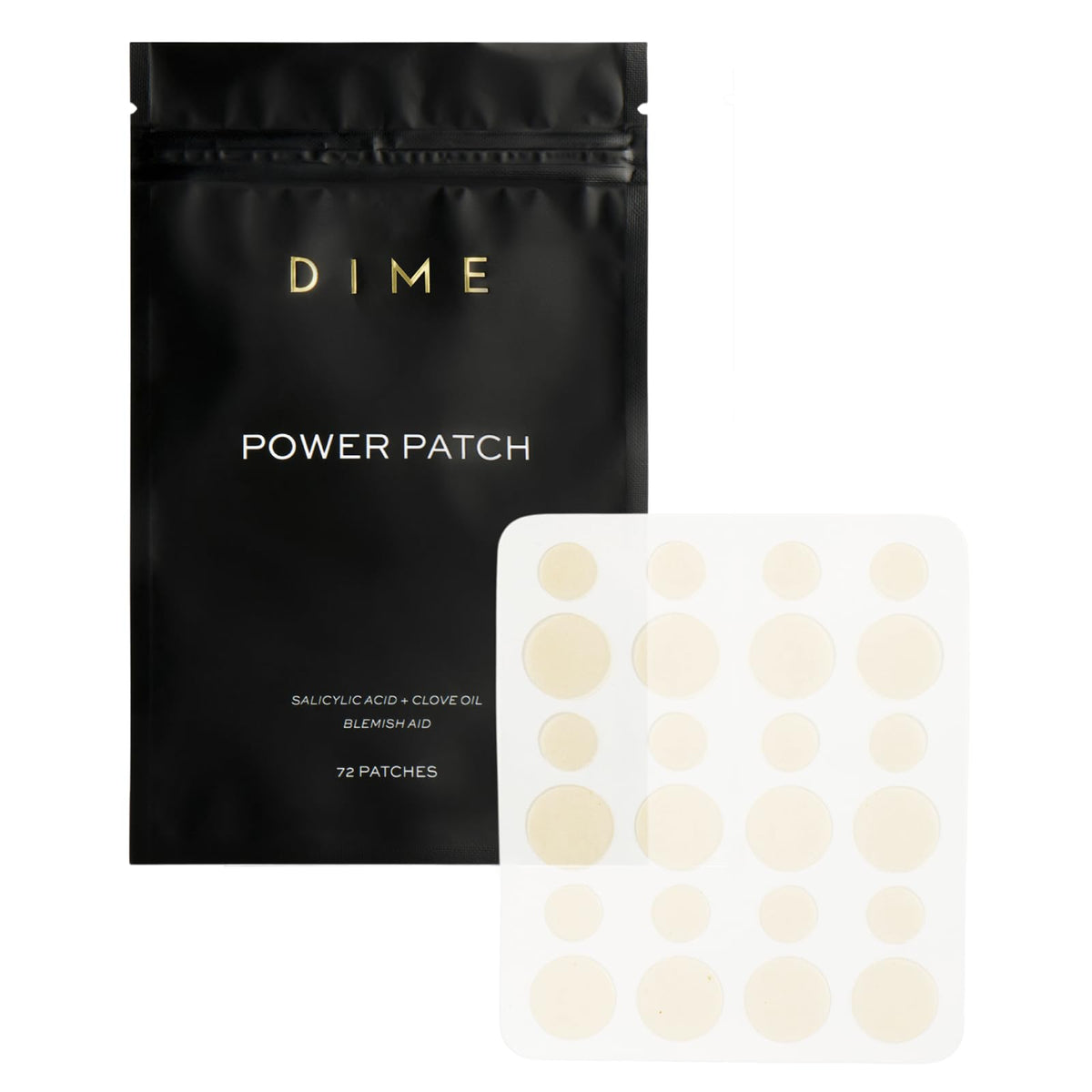 Parche hidrocoloide de DIME para acne, cobertura discreta y rapida