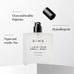 DIME Perfume líquido dorado ideal para uso diario y notas brillantes