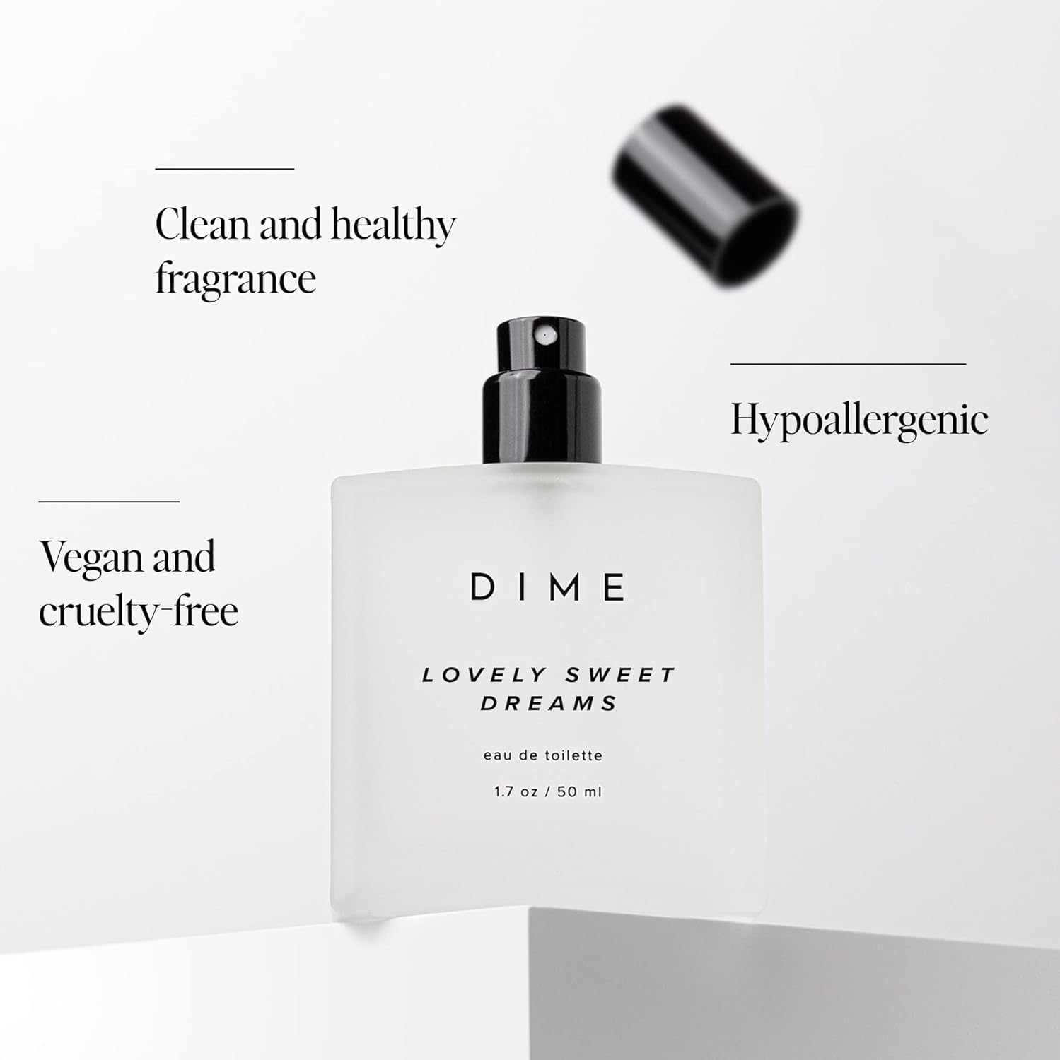 DIME Perfume Lovely Sweet Dreams notas base vainilla y musk, acabado cremoso