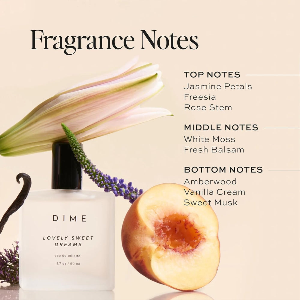 DIME Perfume Lovely Sweet Dreams notas top con jazmín y rosas frescas