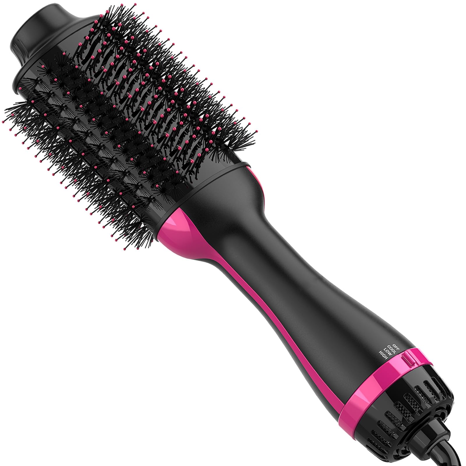 Dimecano hair dryer brush with oval body for smooth, voluminous styling