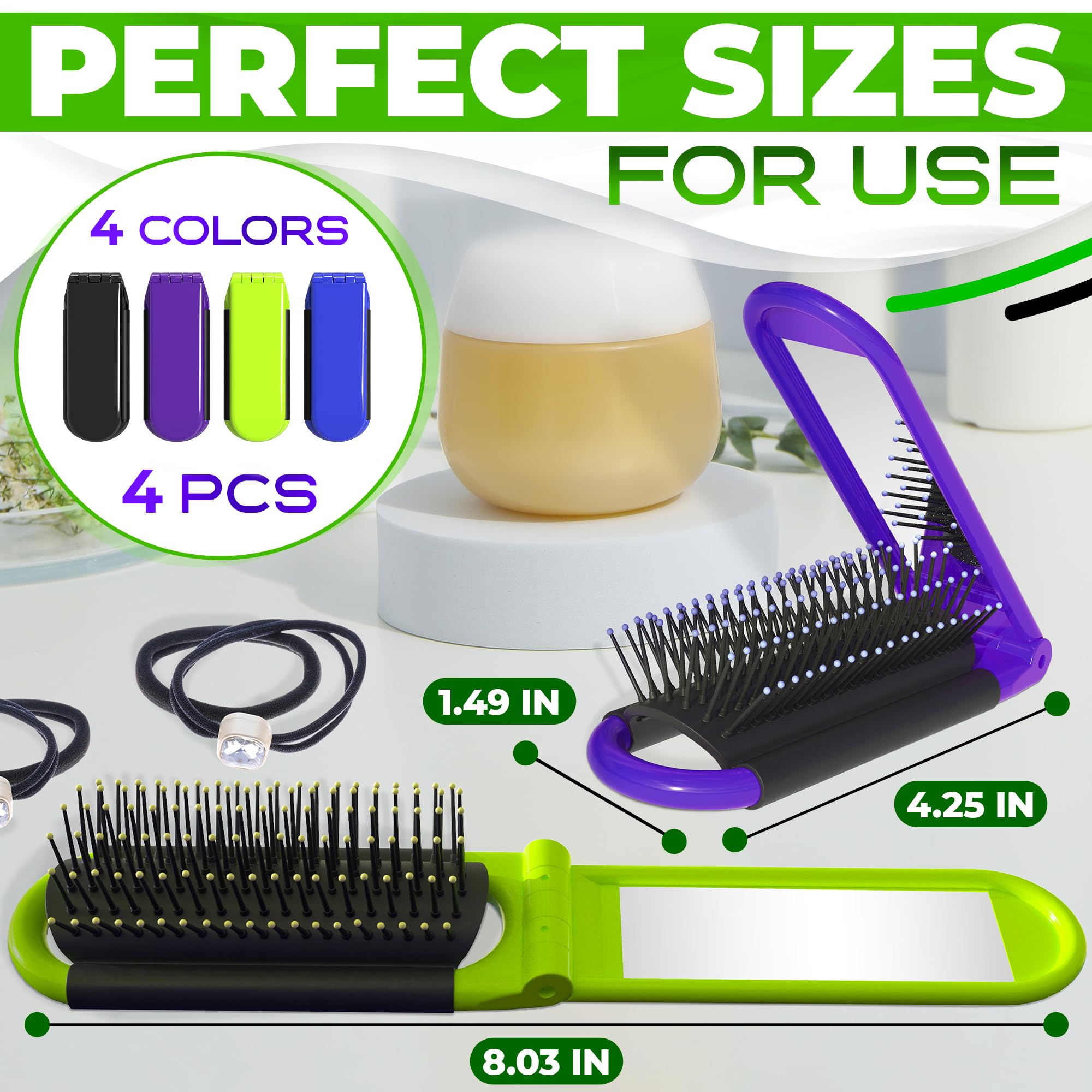 DIMROM cepillo de viaje con cerdas de nylon flexibles para un peinado suave