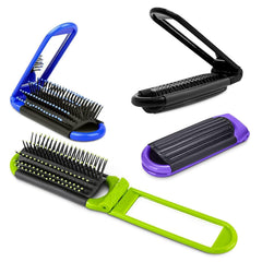 DIMROM cepillo de viaje plegable con espejo para retoques en cualquier lugar