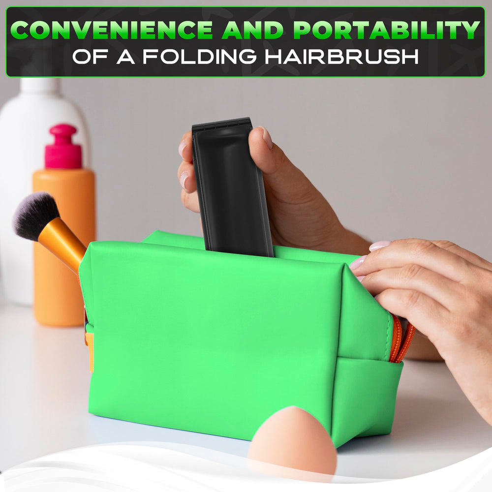 DIMROM cepillo plegable para bolso con espejo integrado