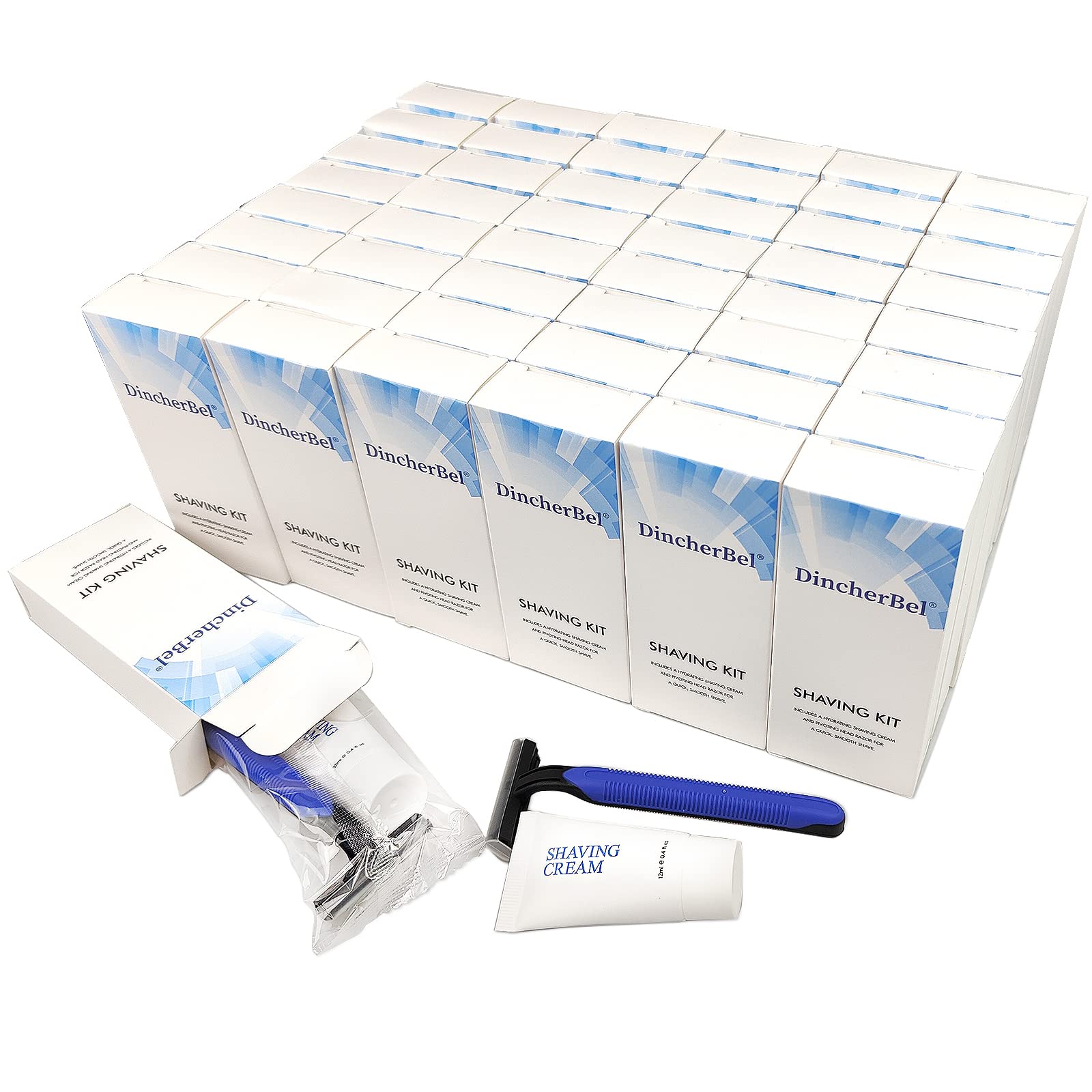 DincherBel kit de afeitado doble con crema de 12 g para viajes