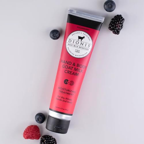 Dionis piel hidratada con crema de cabra para manos y cuerpo.