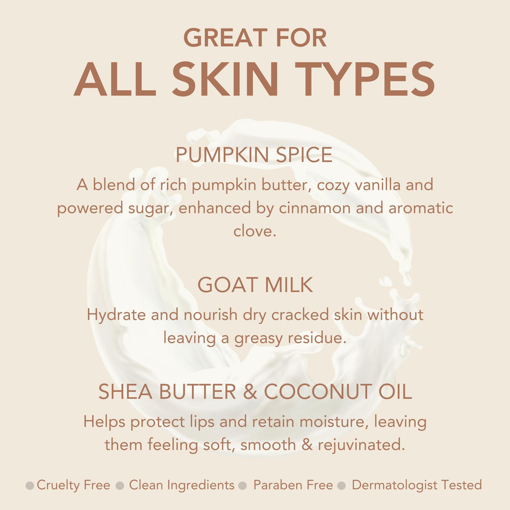 Caramel pumpkin spice scent in Dionis skincare for a cozy routine