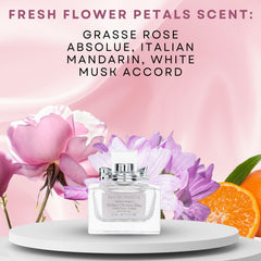 Miss Dior Blooming Bouquet corazon-rosas: peonía y rosa de Damasco en el centro