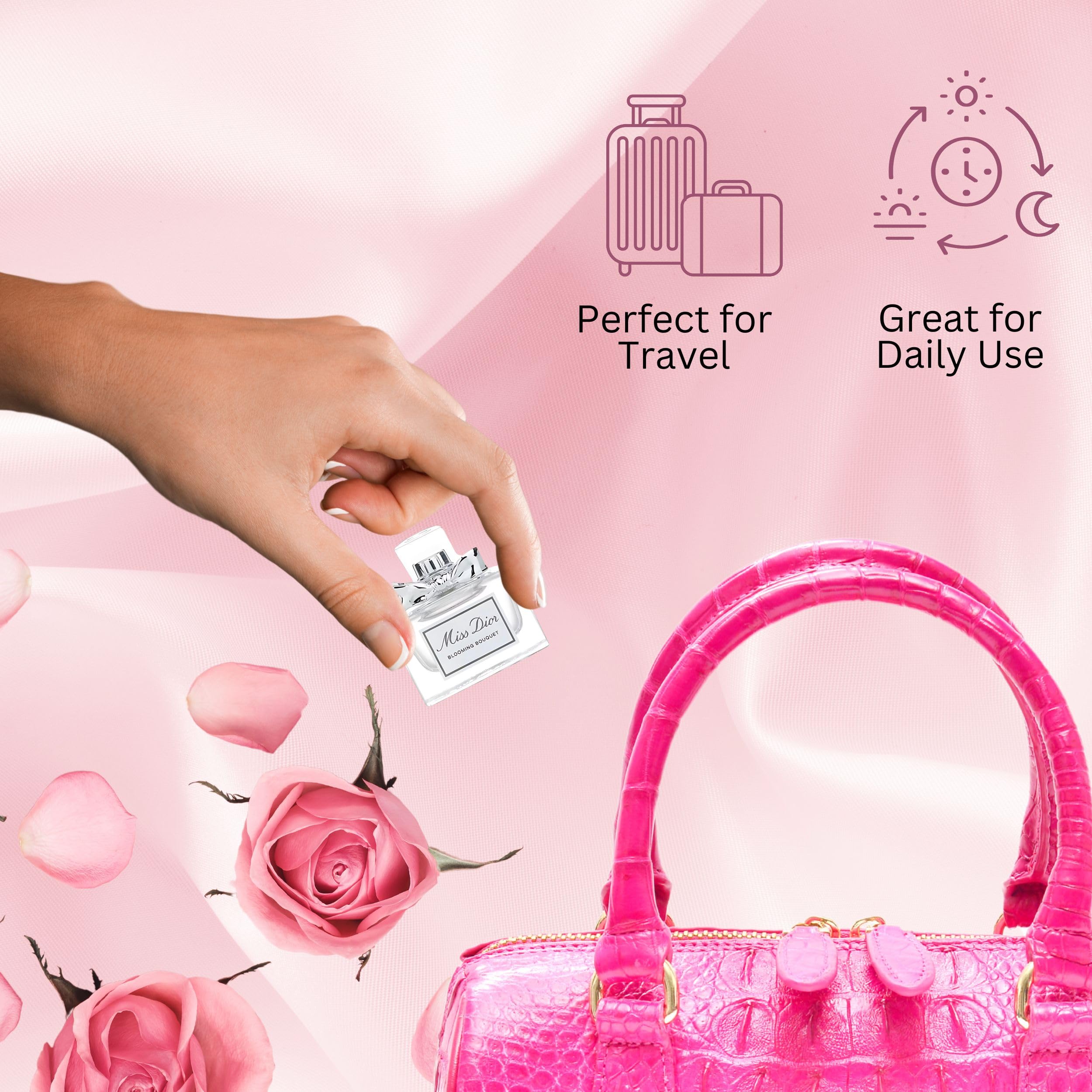 Miss Dior Blooming Bouquet tamano-viaje: formato de 5 ml para viajar