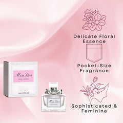 Notas cítricas suaves realzan la floración de Miss Dior Rose N' Roses.
