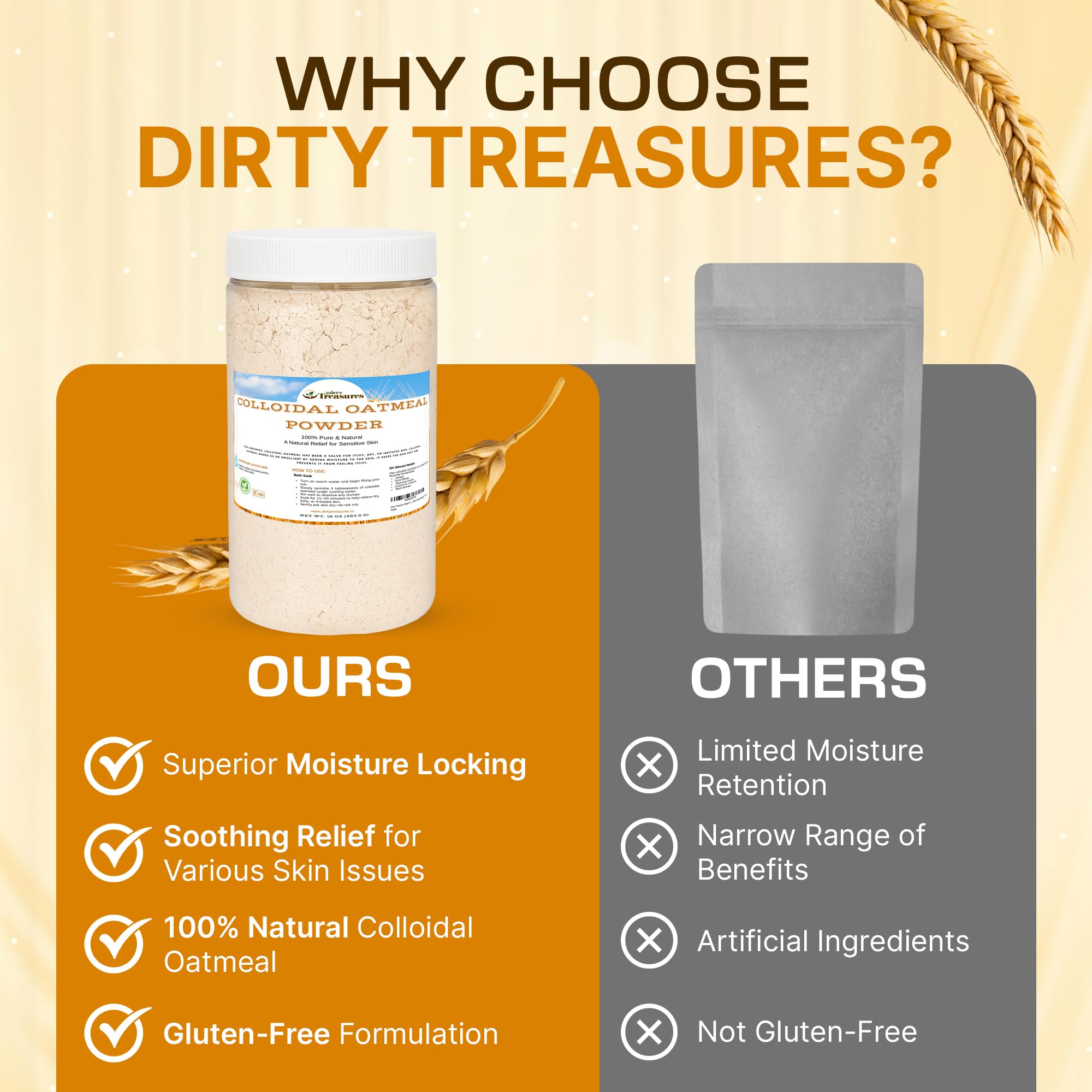 Dirty Treasures avena coloidal: uso casero para mezclas de belleza