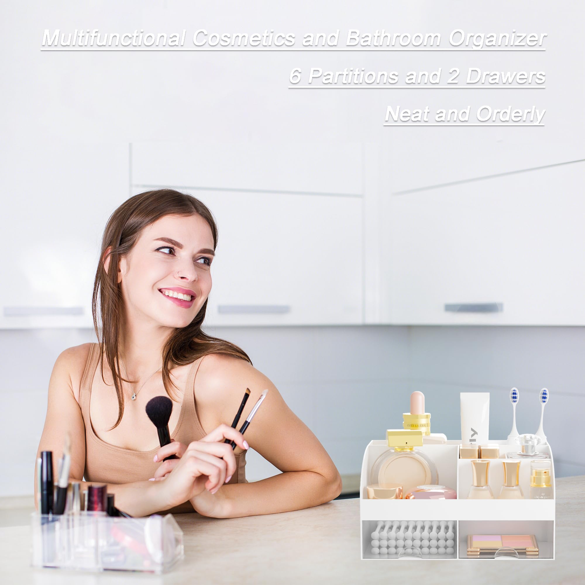 DIRZHX porta brochas y cosméticos en la superficie para acceso diario