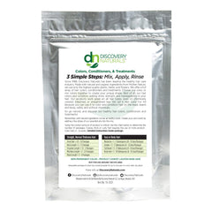 Discovery Naturals mezcla de henna en polvo para tinte uniforme.