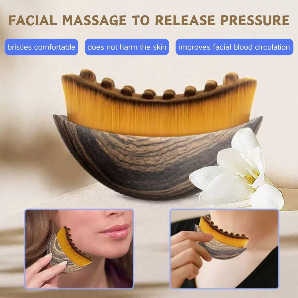 Brocha contorno linfático para rostro: diseño ergonómico para mayor comodidad.