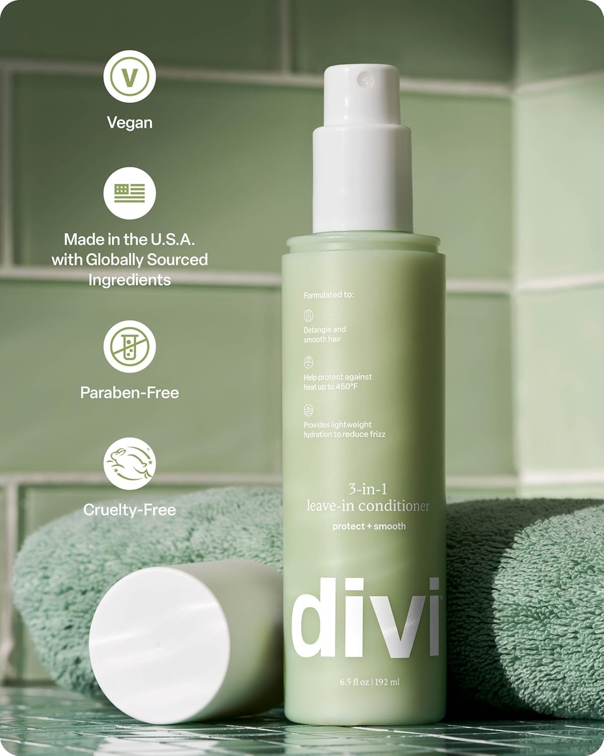 Divi 3-en-1 producto ligero para cabello fino, sin dejar sensación grasa.