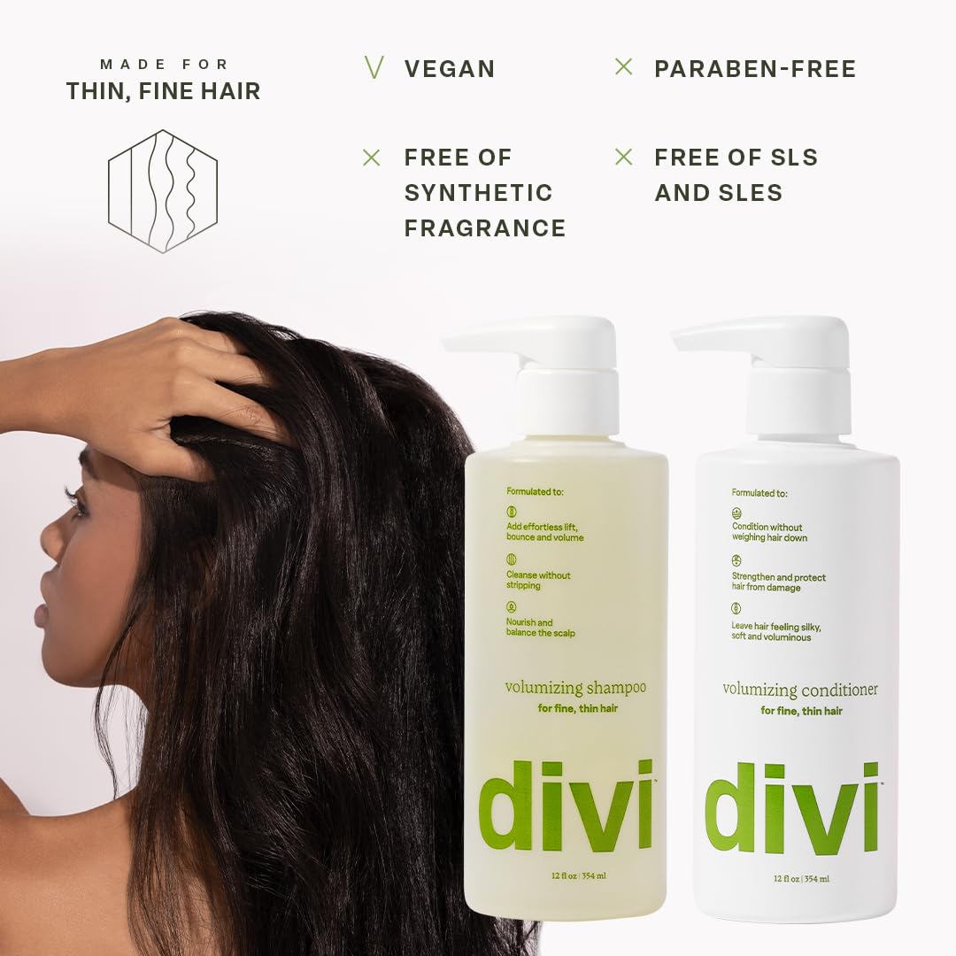 Divi acondicionador volumen, botella visible, deja cabello suave y manejable.