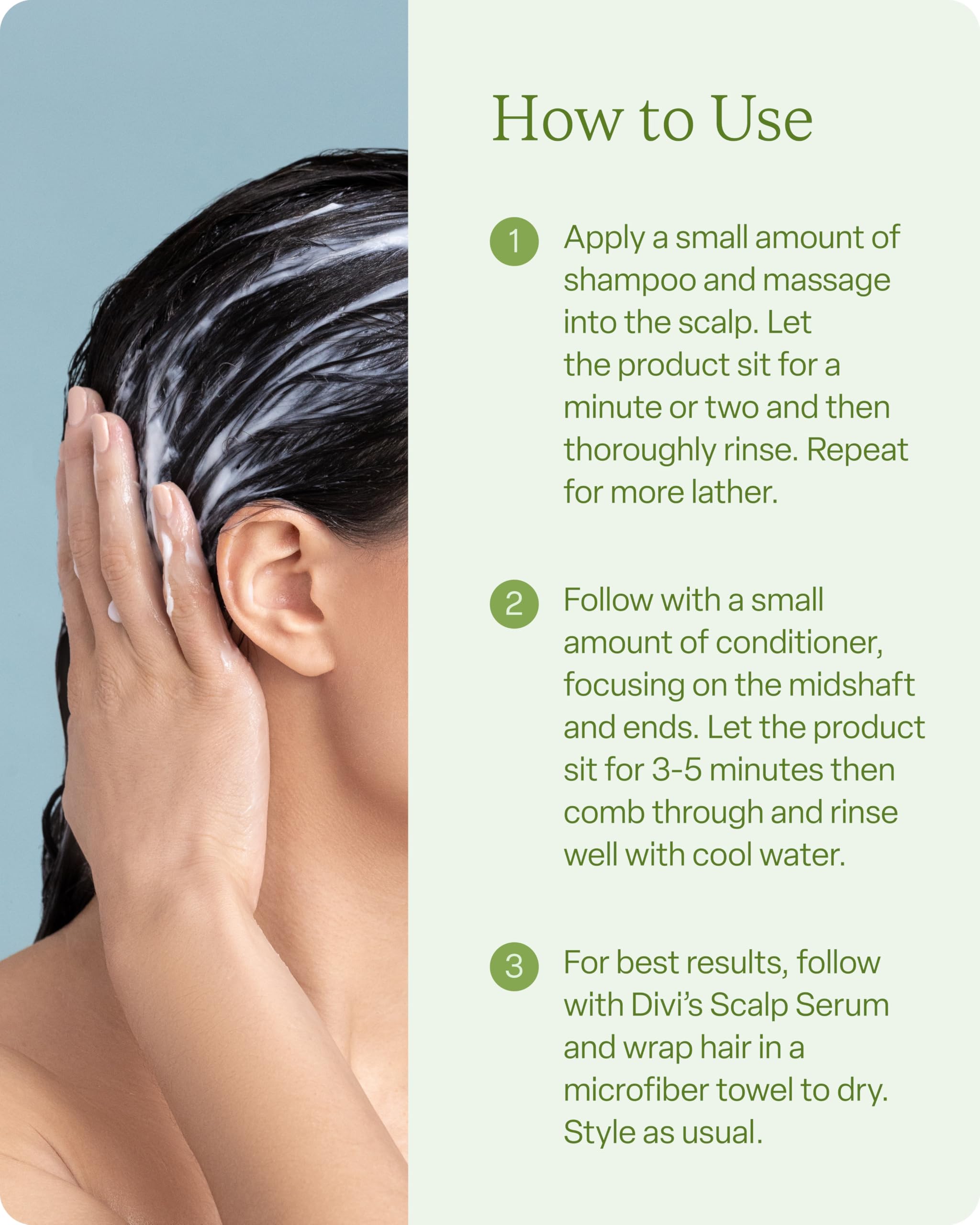Divi cabello suave y manejable gracias al acondicionador.