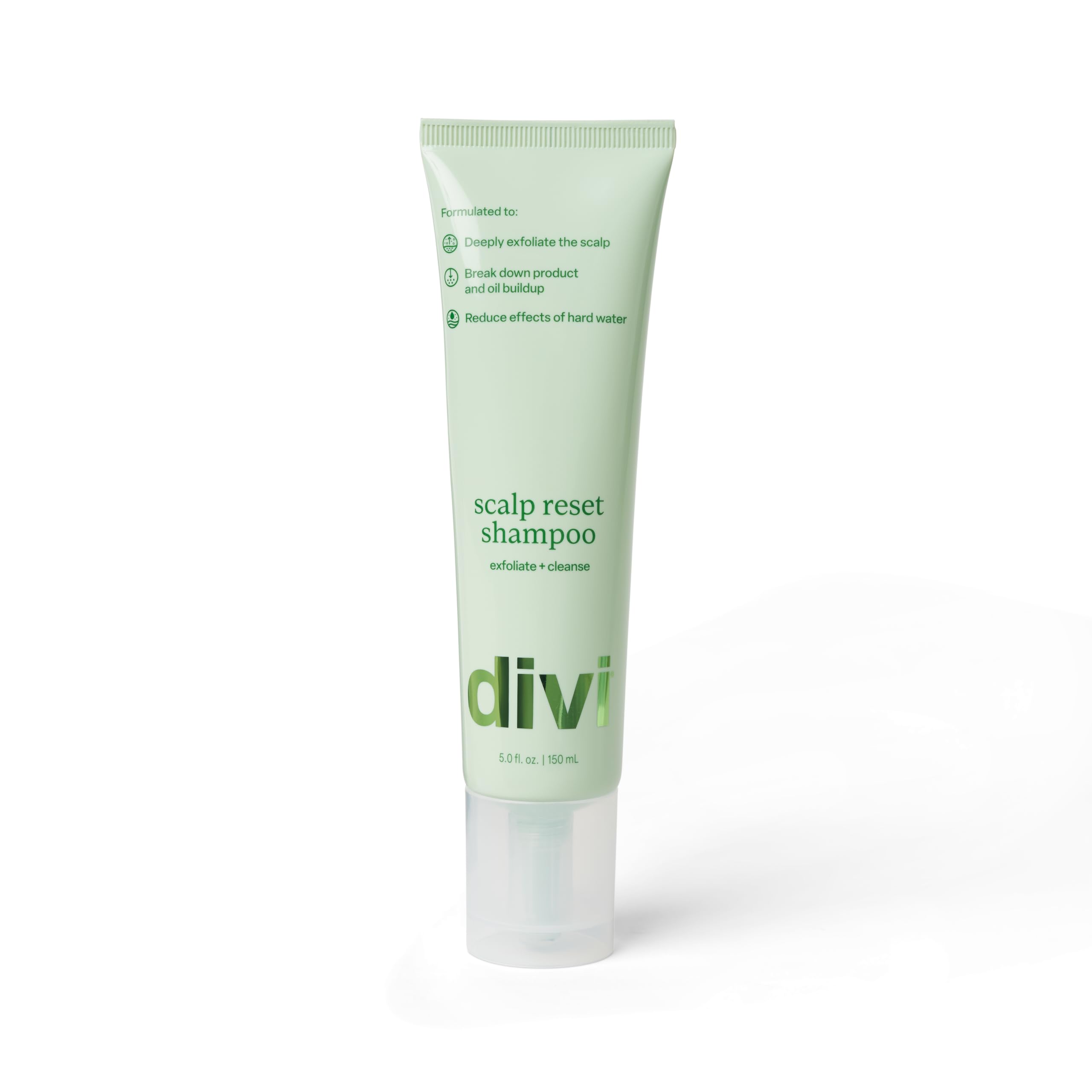 divi champú aclarador: botella visible para limpieza profunda del cuero cabelludo.