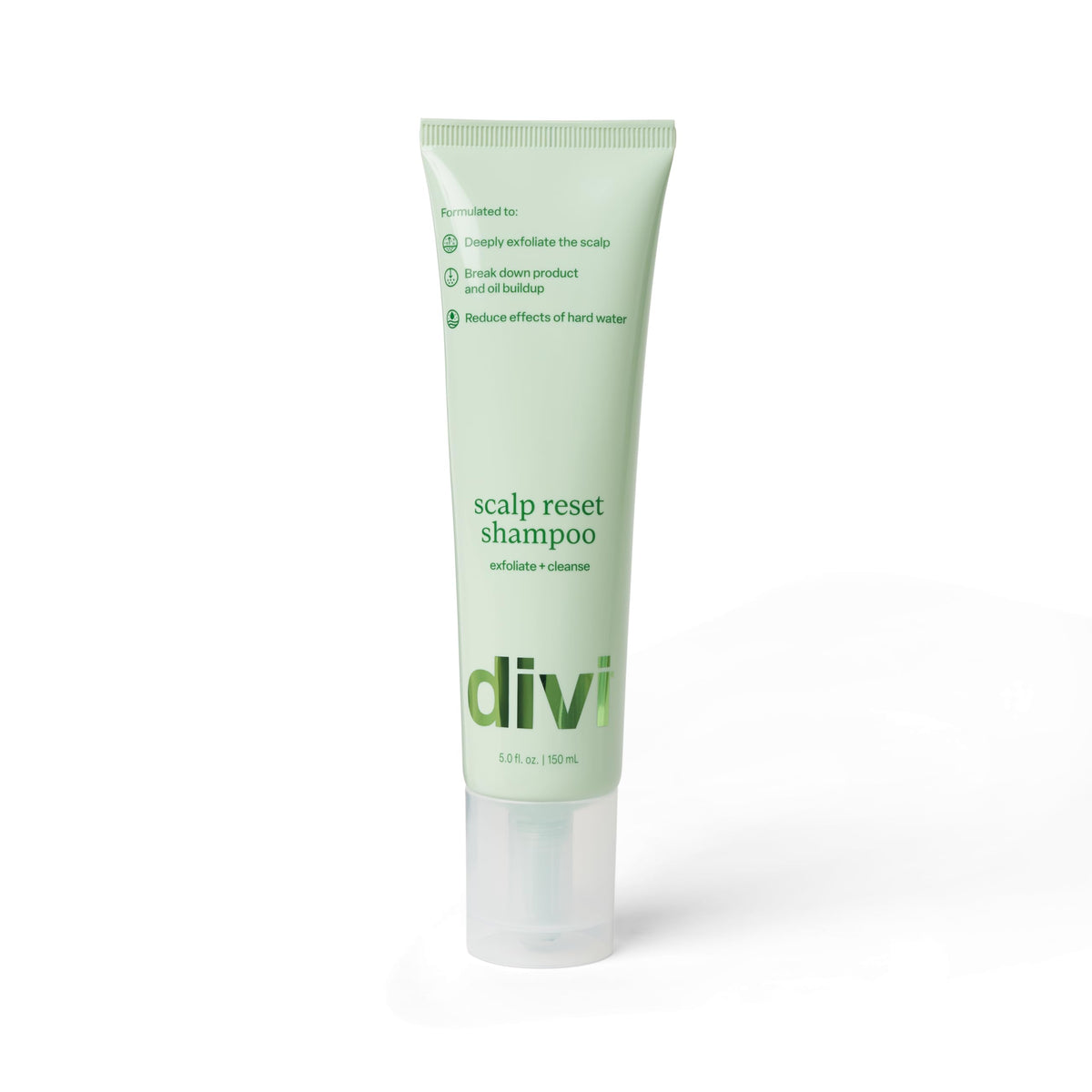 divi champú aclarador: botella visible para limpieza profunda del cuero cabelludo.