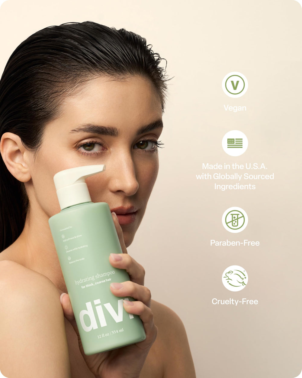 Divi Champú Hidratante: cabello fortalecerse para menos roturas.