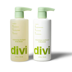 Divi champú volumen, botella visible, aporta cuerpo ligero para cabellos finos.