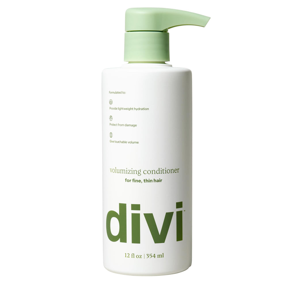 Divi conditionneur volumisant – bouteille 355 ml, soin léger pour cheveux fins et volumisés.