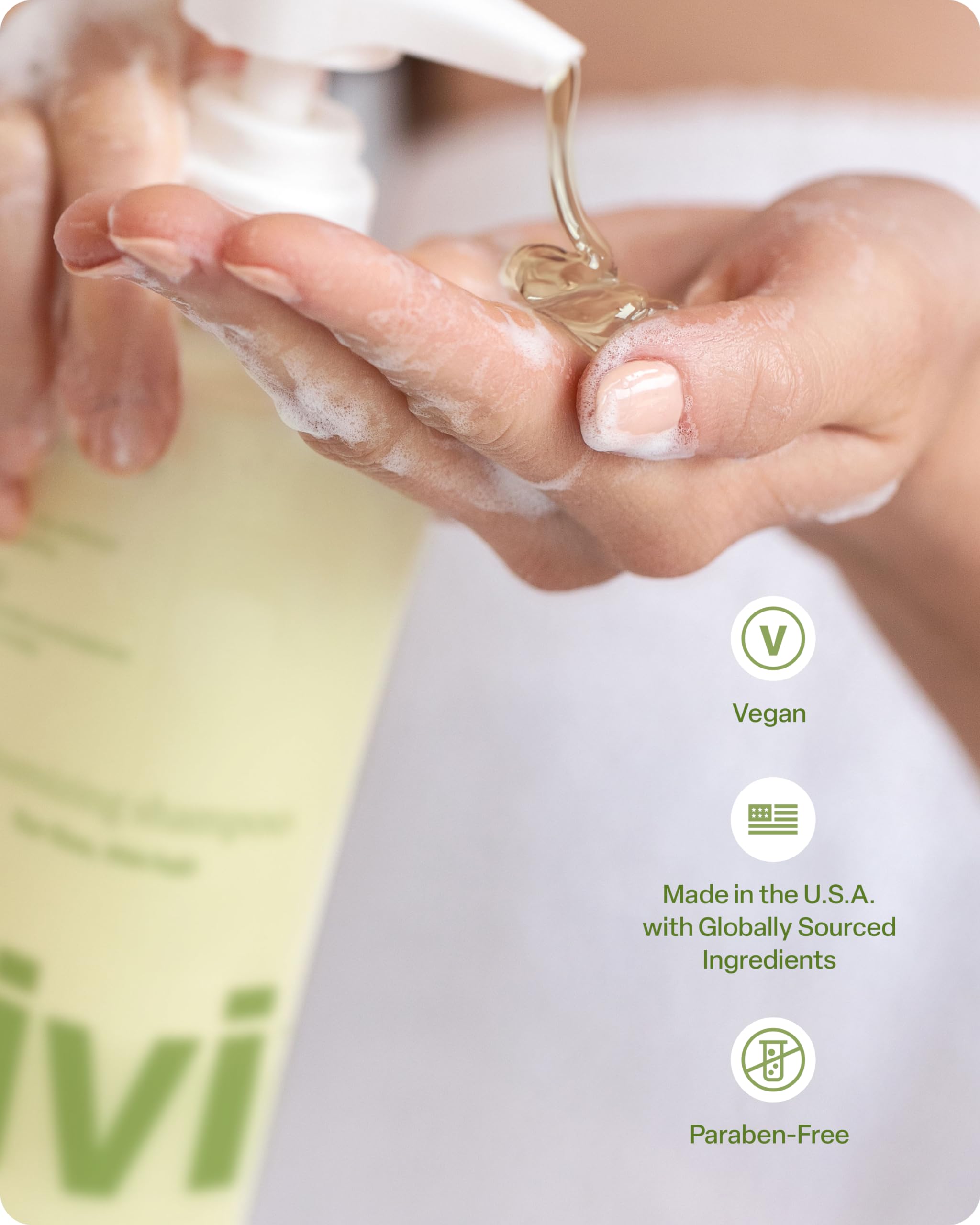 Divi Volumen Shampoo árbol de té para purificar el cuero cabelludo.