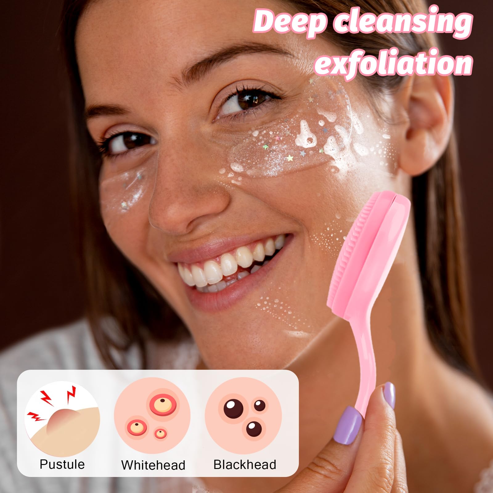 DIVINA VITAE cepillo facial silicona resistente al agua para uso en ducha