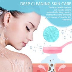 DIVINA VITAE cepillo facial silicona rosa, limpieza suave para poros