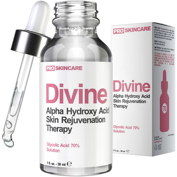 Divine Derriere botella de exfoliante químico al 70% para uso en casa.