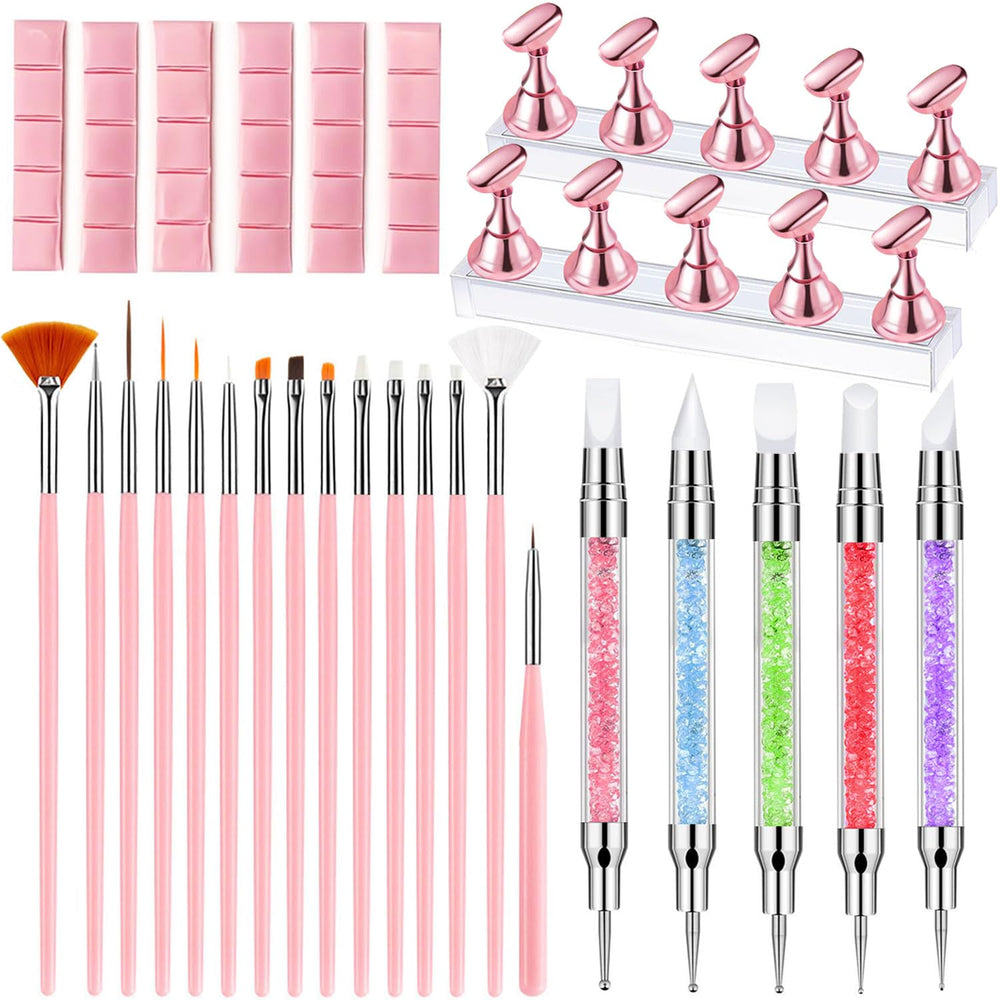 DIYCICO brochas de arte para uñas, 15 piezas, ideales para detalles finos.