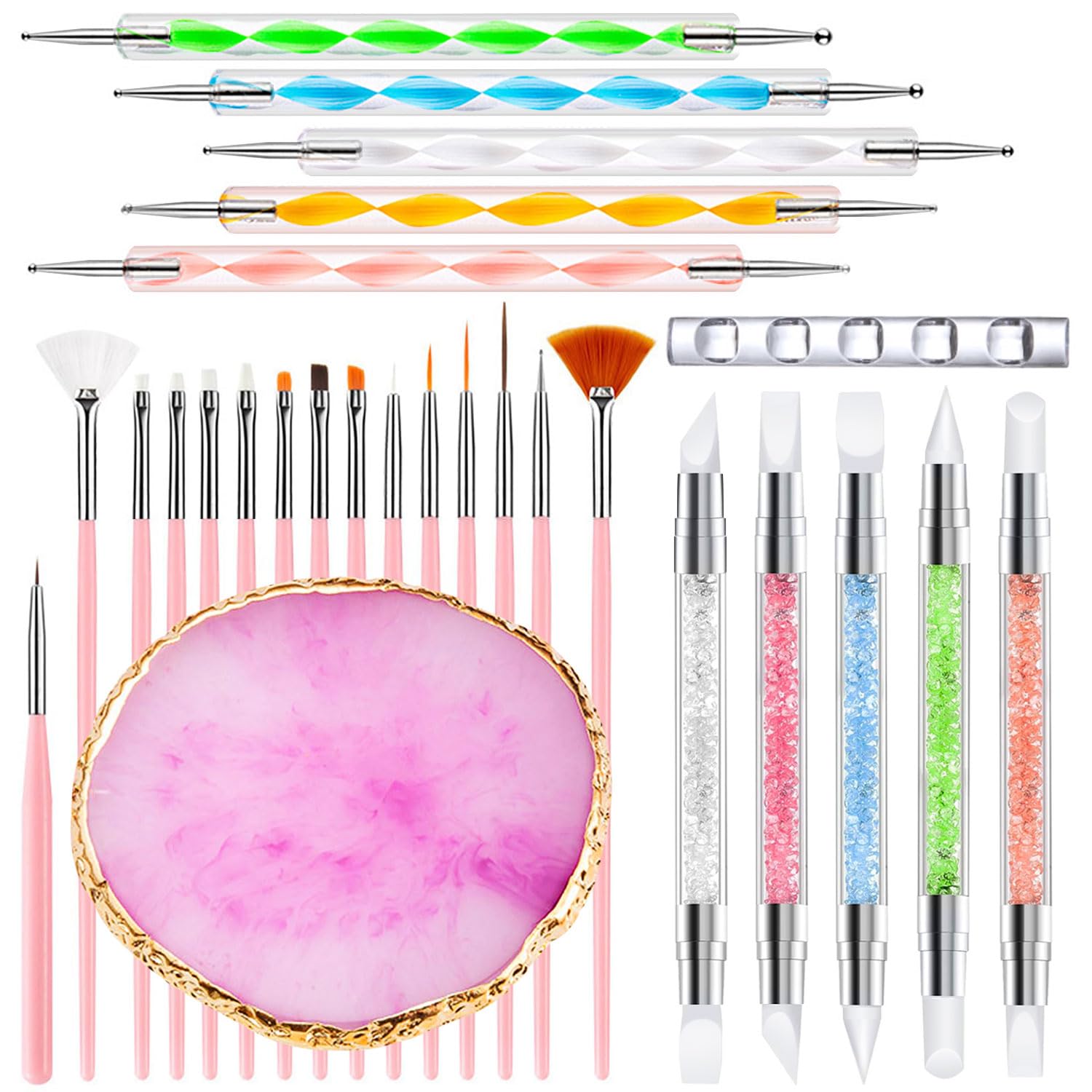 DIYCICO set de 27 piezas para arte de uñas, ideal para proyectos en casa.