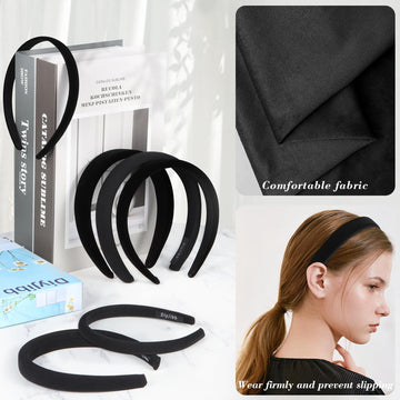 DiyJibb Bandas de terciopelo, ideales para maquillaje, deporte y vida cotidiana.