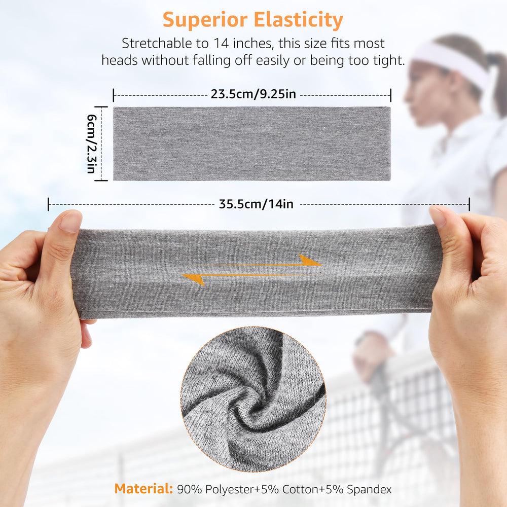 DiyJibb diadema elástica blanca para yoga, transpirable y suave